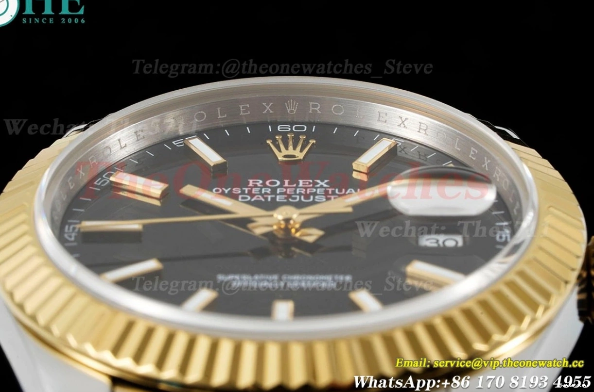 Blk SS VR3235 41MM YG 126333 Jub Datejust Stk GMF 904L 0211